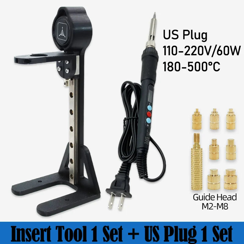 Heat Set Insert Kit with Stand – M2-M6 Brass Threaded Inserts, up to 1040 Pieces