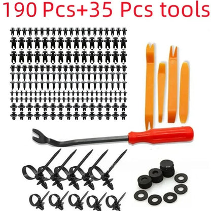 Push Retainer Mixed 13 Sizes Box, Bumper, Door Panel, interior Liner for All Cars & Vans