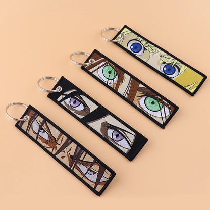 Embroided Keychain - Anime 100 versions, Gensin Impact, Tartaglia, Zhongli, Mavuika, Heavenly Principles and more!