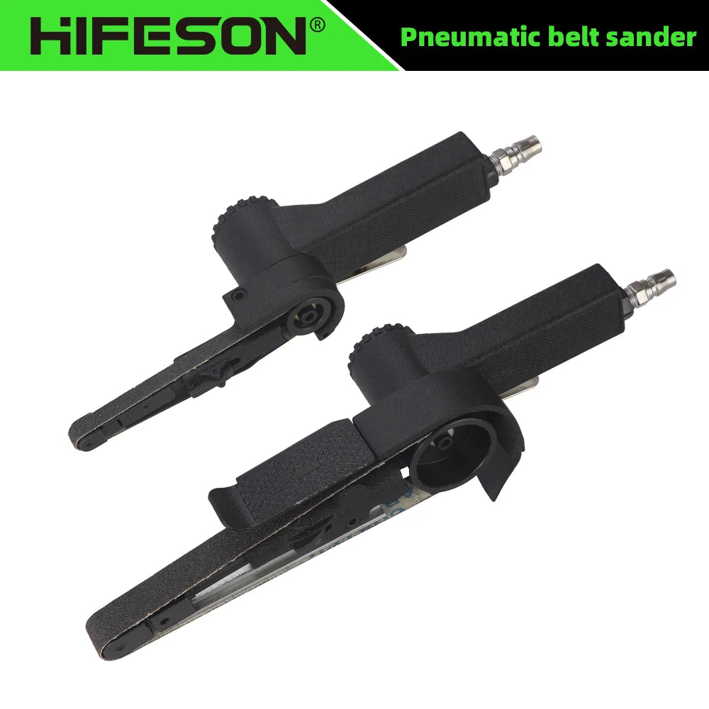 HIFESON Pneumatic Belt Sander – 10mm/20mm Air Roller Polisher for Metal & Bodywork