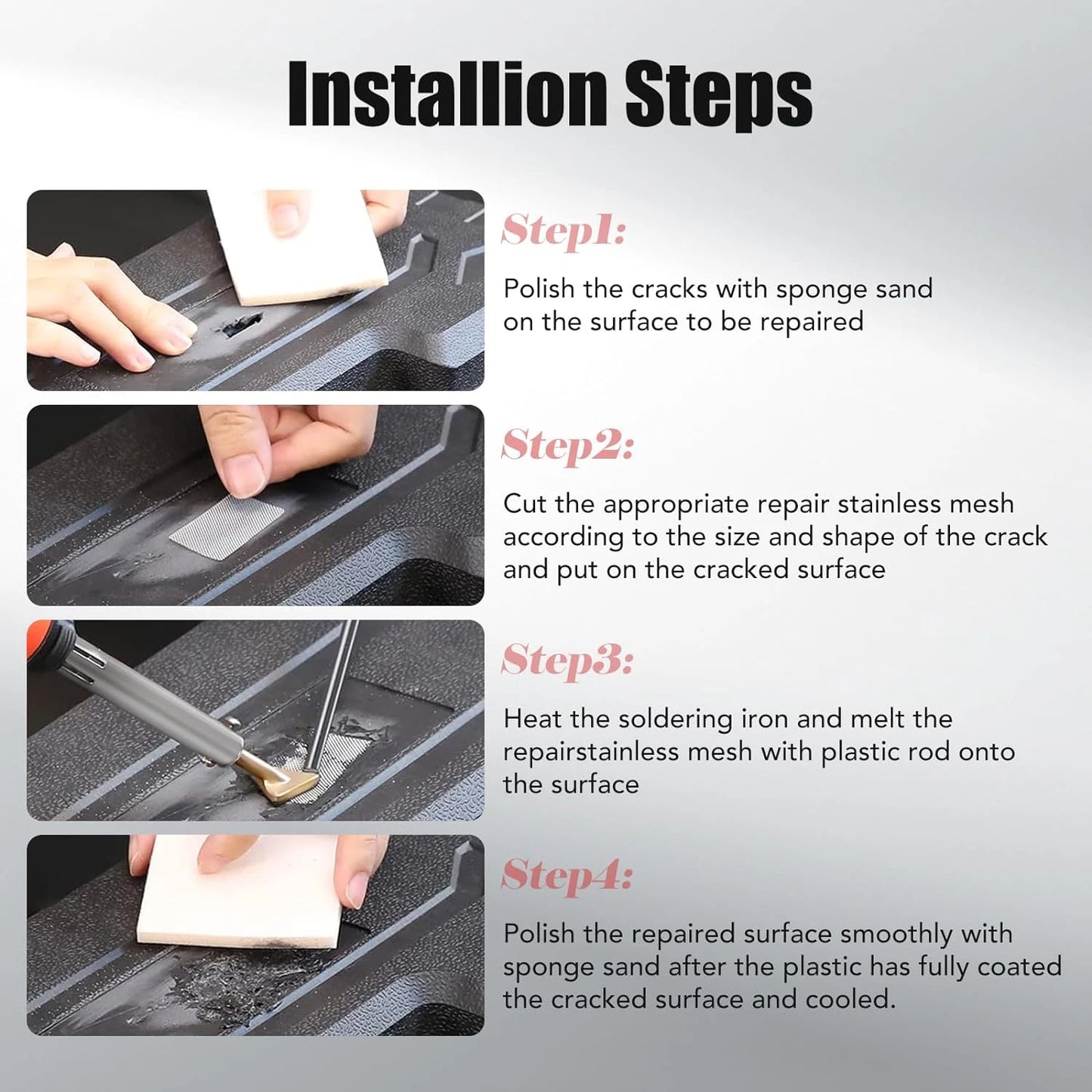 Car Bumper Repair Soldering Iron Tool 50W/100W, Adjustable Temperature Welding Rework Station