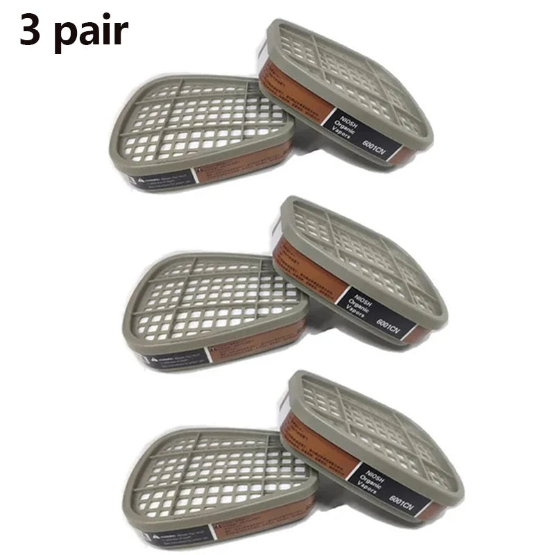 BULK 6001 Filter Cartridge 5N11 Dustproof Cotton, Fit For 3M 6200/7502/6800 Gas Mask Chemical Painting Spray Respirator