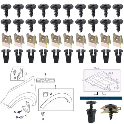 Torx Screw Retainer Clip For VAG VW Audi, Engine Cover, Undertray, Splash Guards, Wheel Arch