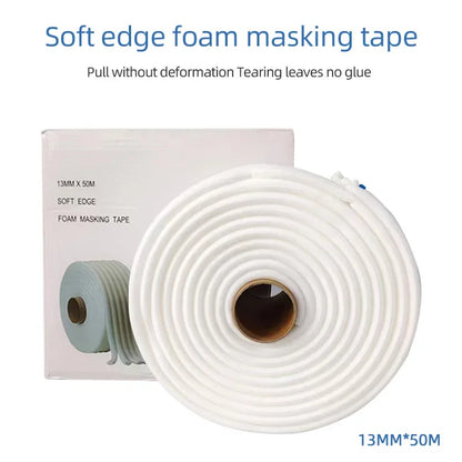 Soft Edge Foam Masking Tape – Overspray Protection for Car Paint & Door Seals, 13mm x 50m