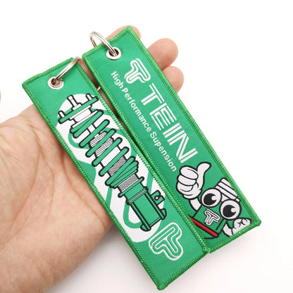 Embroided Keychain - Type R, Eat Sleep Race, HKS, BIRDE, Tein and more!