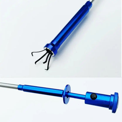 4-Claw Extendable Magnet Pickup Tool, Sewer Unclogger, Telescopic With Led Lights